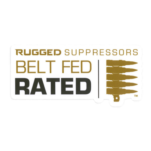 Belt Fed Rated Sticker