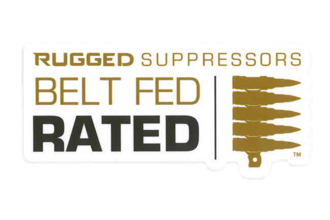Belt Fed Rated Sticker