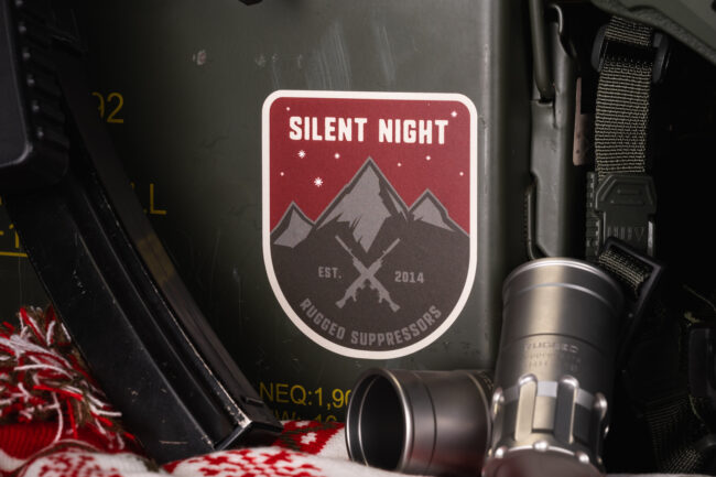 Silent Night Sticker In Use