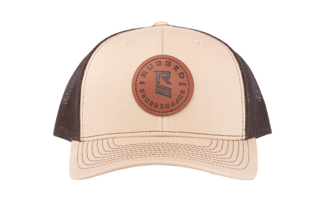 Rugged Circle Logo Hat - Tan Front