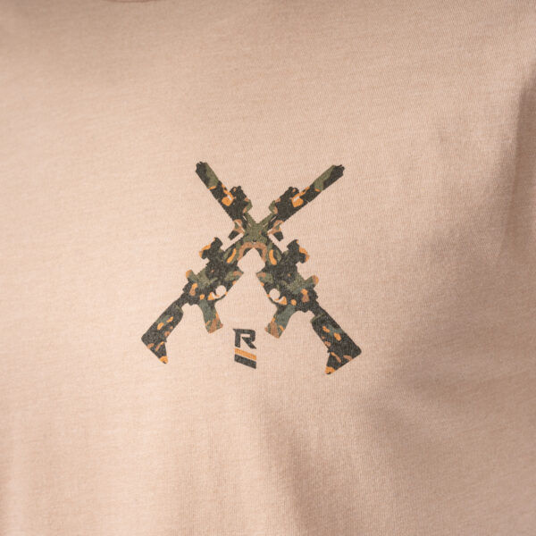 Peace & Quiet Tan Tee Front Zoom